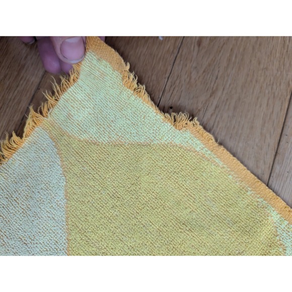 Vintage Bath Towels Cannon Royal Family Seven Seas Yellow Orange Brown Lot Of 2 - Picture 3 of 7